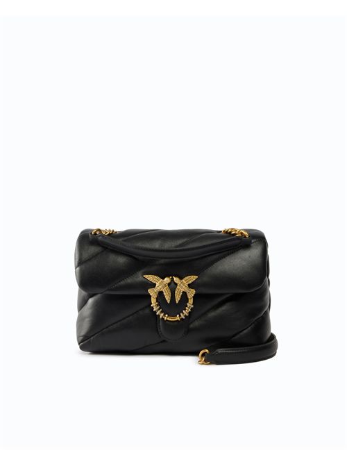 Borsa a tracolla media Love Bag Puff in nappa trapuntata con fibbia gioiello